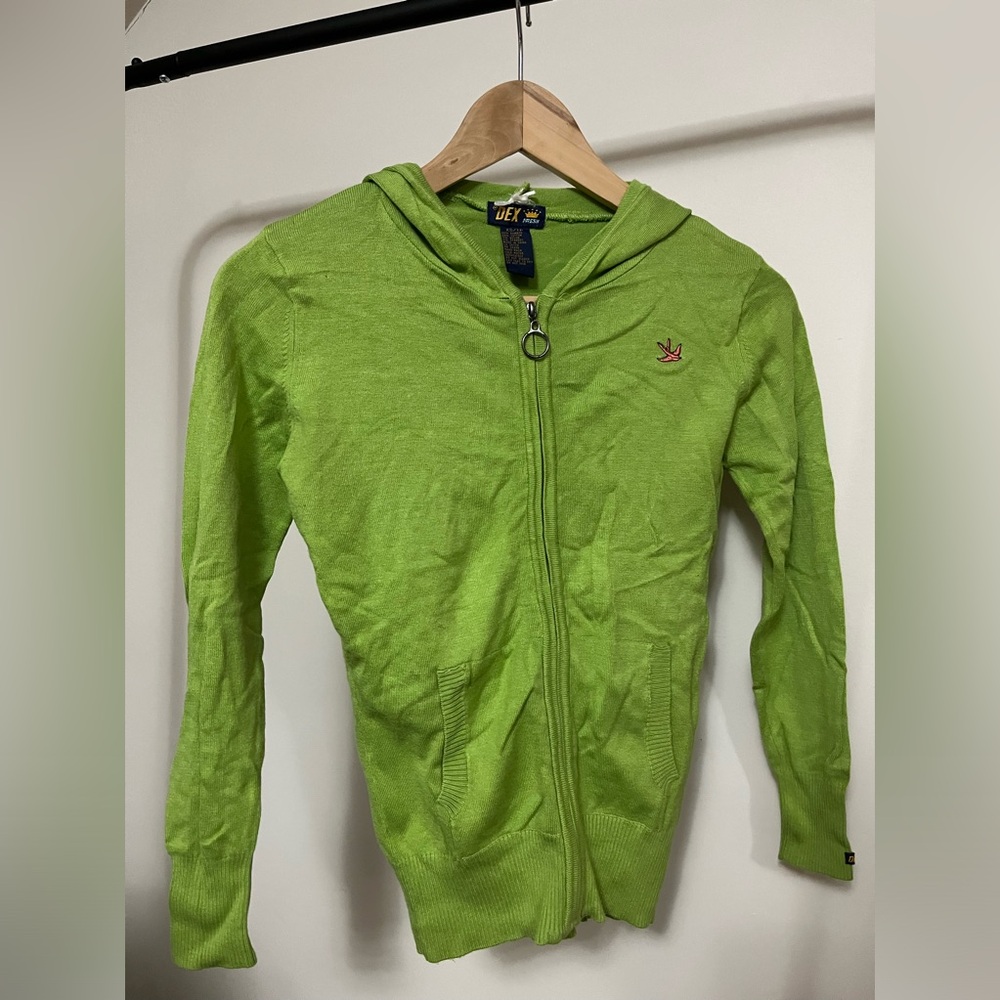 DEX Fresh Green Zip Up Hoodie XS